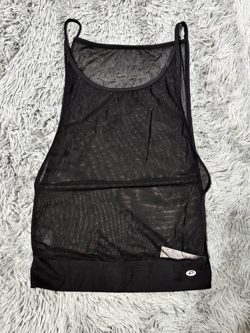 Protokolo Black Mesh Tank Top NWOT